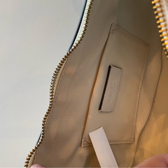 Mango Beige Cosmetic Bag with Gold Accents - Picture 1 of 4